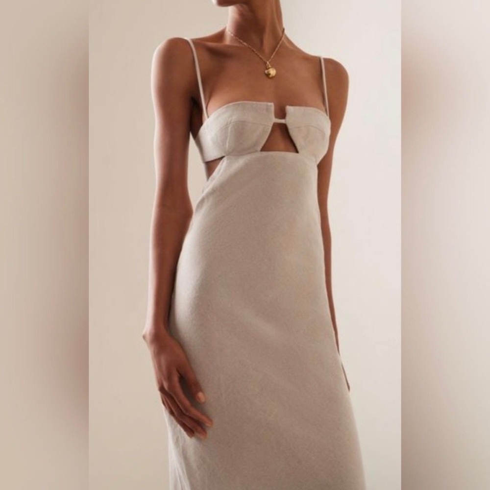 ST AGNI 100% Linen Resort Dress in Natural size XS